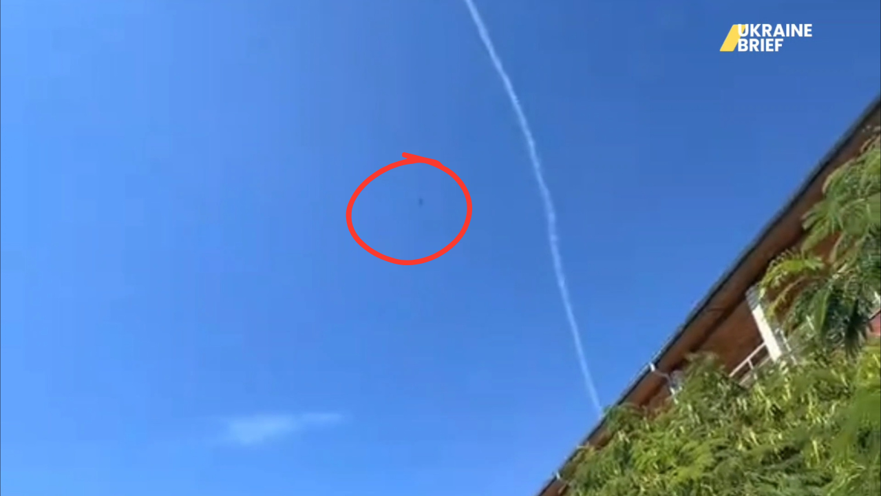 A Ukrainian fighter jet shot down a Russian drone over the Odesa region