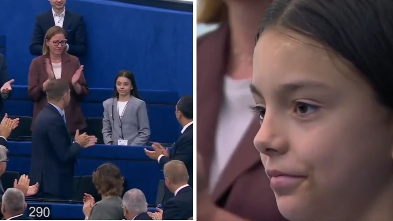 European Parliament gives standing ovation to Ukrainian gymnast who lost her leg in Russian strike